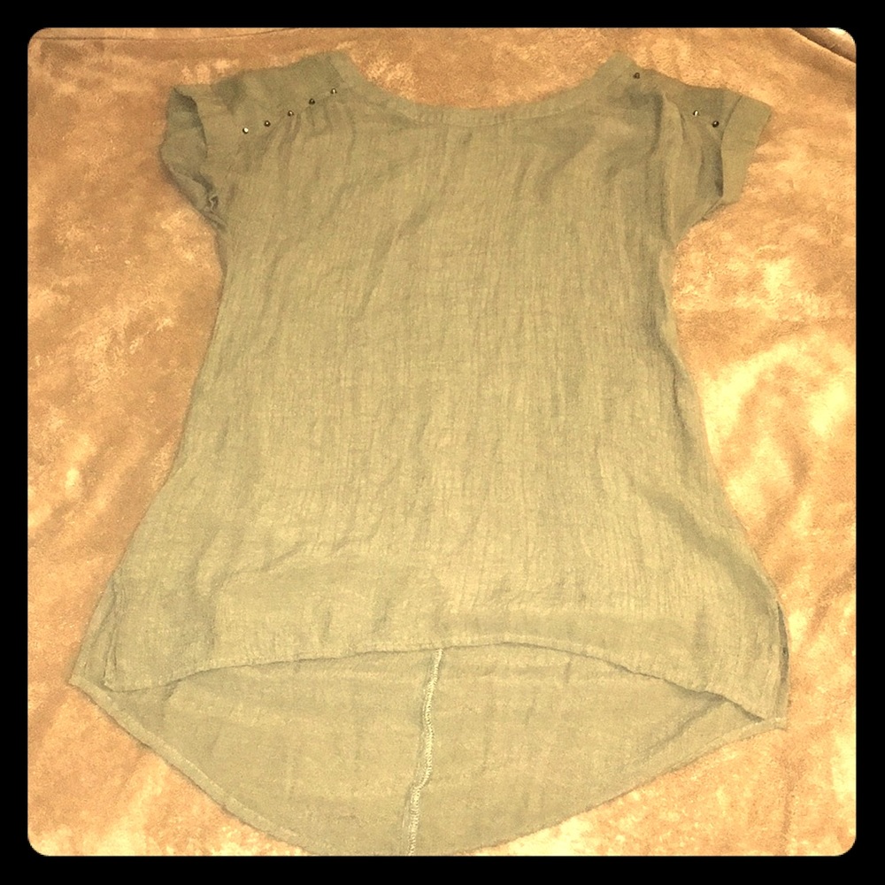 Navy green blouse